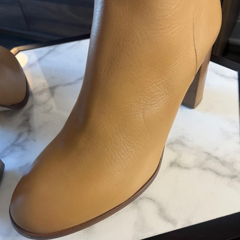 LK BENNET Bryony Camel Buckle Ankle Boots 40 / 9 Brown / Tan Leather Block Heel - Picture 12 of 15